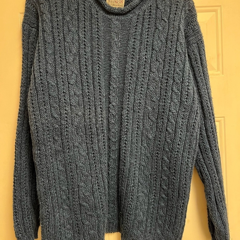 Hackett & Turpin Blue Ireland Cable Knit Sweater